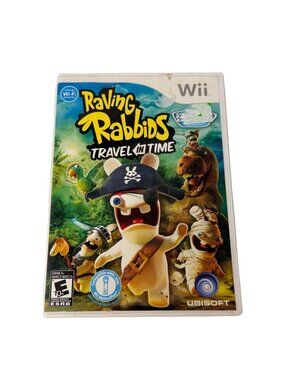Raving Rabbids Travel in Time WII Game Party Game - Tested working*